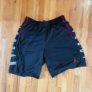 Nike Black and Red Athletic Shorts Lightweight Performance